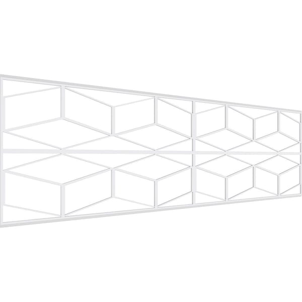 Ekena Millwork Set of Four Panels for 94 1/2"W x 28 1/4"H Pueblo Fretwork Wainscot Wall Paneling WPKP14X01X47PBL - main